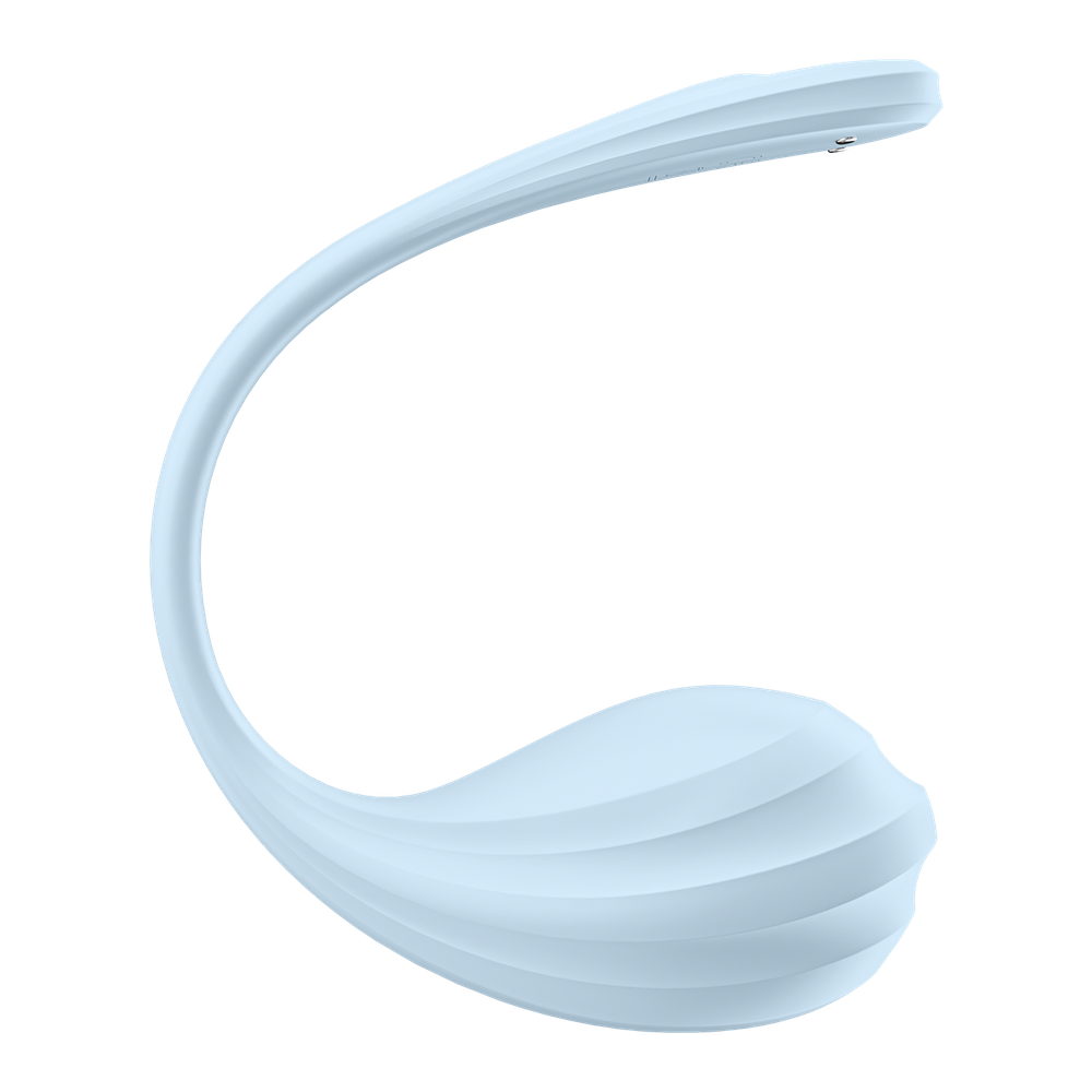 Виброяйцо Satisfyer Smooth Petal, голубой