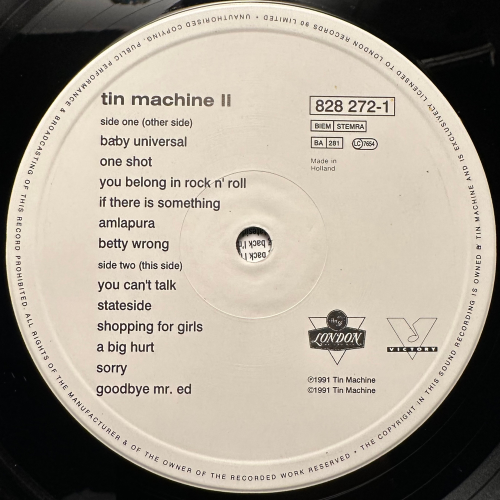 Tin Machine – Tin Machine II (Европа 1991г.)