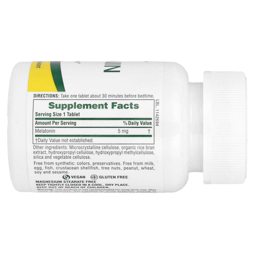 NaturesPlus, Мелатонин, 5 мг, 90 таблеток