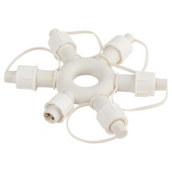 Разветвитель ЭРА ERAPS-OR2 круговой для гирлянд 6 гнезд IP44 ПВХ 24 В | Профессиональное праздничное и новогоднее освещение