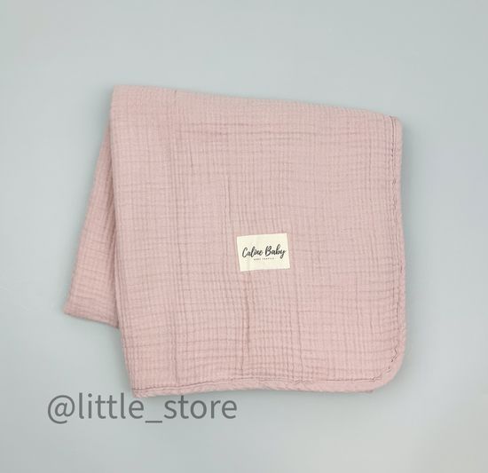 Плед-одеяло из муслина, Пудра