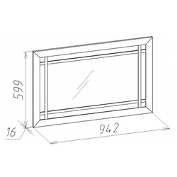 Зеркало навесное Sherlock 7, дуб сонома