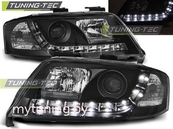 Передние фары daylight black для Audi A6 C5