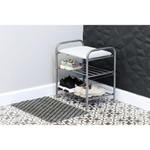 Полка для обуви, мет-л, 3 секц, 44х33х50 см, с сиден, сер, Nika, Б1/С