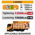 Аккумуляторный бесщёточный ударный гайковёрт INGCO CIWLI201351 INDUSTRIAL 20 В 1/2" 1350 Нм / 1900 Нм