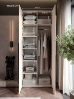 Шкаф распашной 90х50х210, кашемир SOHO двухдверный