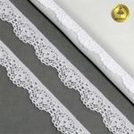 Кружево эластичное (стрейч) 15 мм 8031, цв.01 белый уп.50м, Kruzhevo