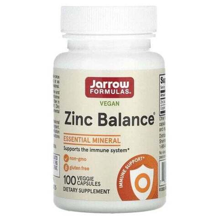 Цинк Jarrow Formulas, Vegan Zinc Balance, 100 растительных капсул