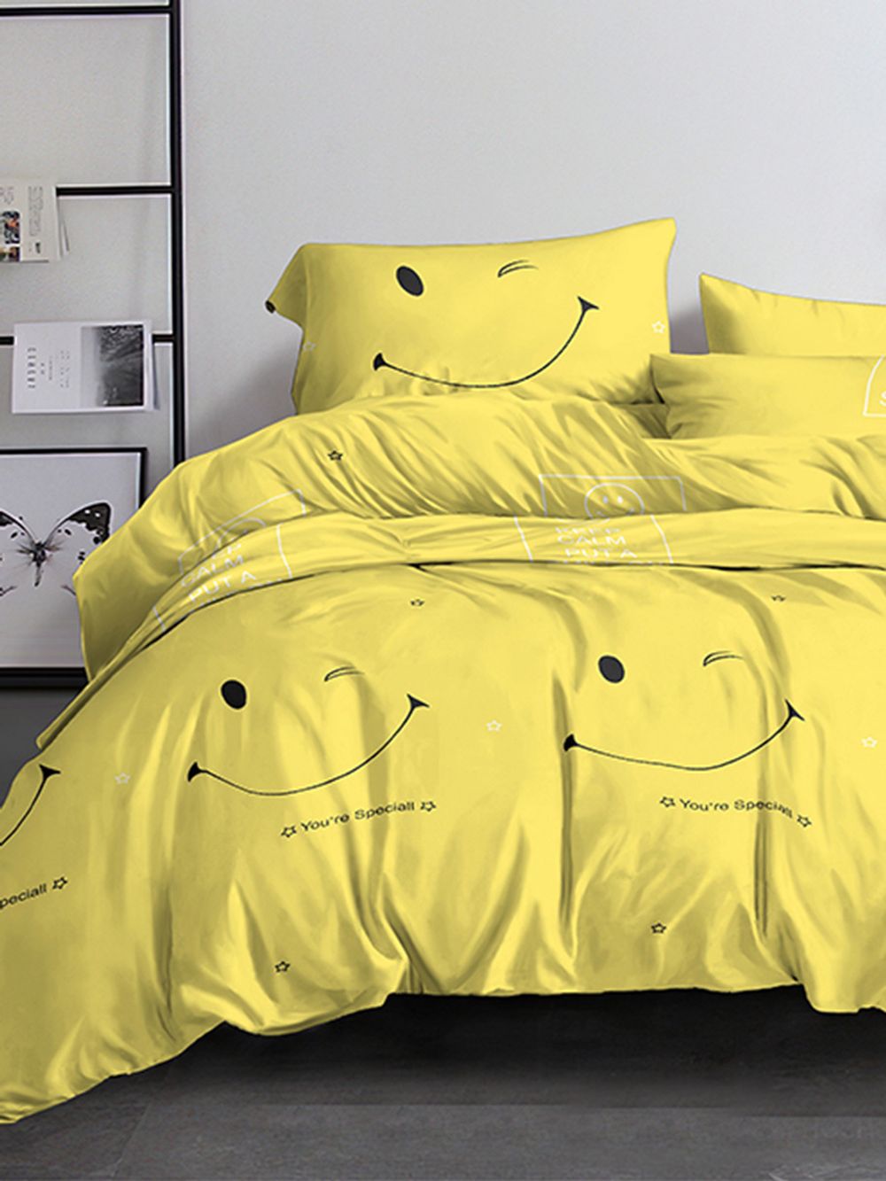 Наволочка комплект 2шт полисатин Simple House "Smile" 70x70 см