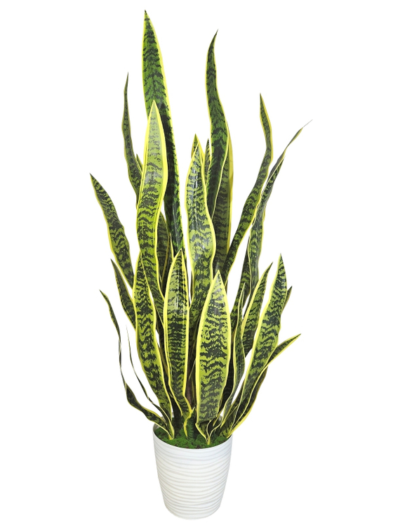 Сансевиерия искусственная 130см высокая в кашпо