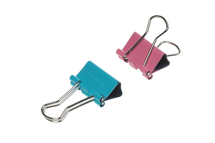 Зажим для бумаг металлический 15мм цветной 12шт/уп Attache Economy цена за 1шт