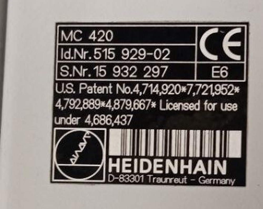 Heidenhain MC420 ID 515 929-02 б/у