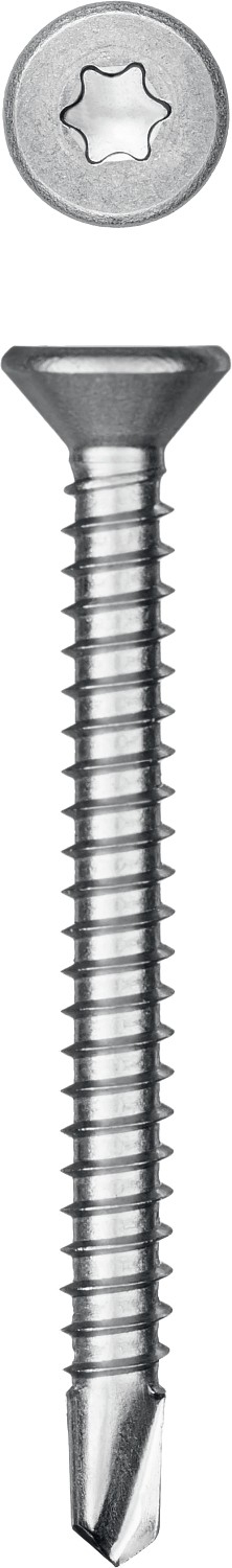 KRAFTOOL DS-C, 50 х 4.8 мм, А2, сверло, потайная головка, ТХ25, 150 шт, саморез нержавеющий (300932-48-050)