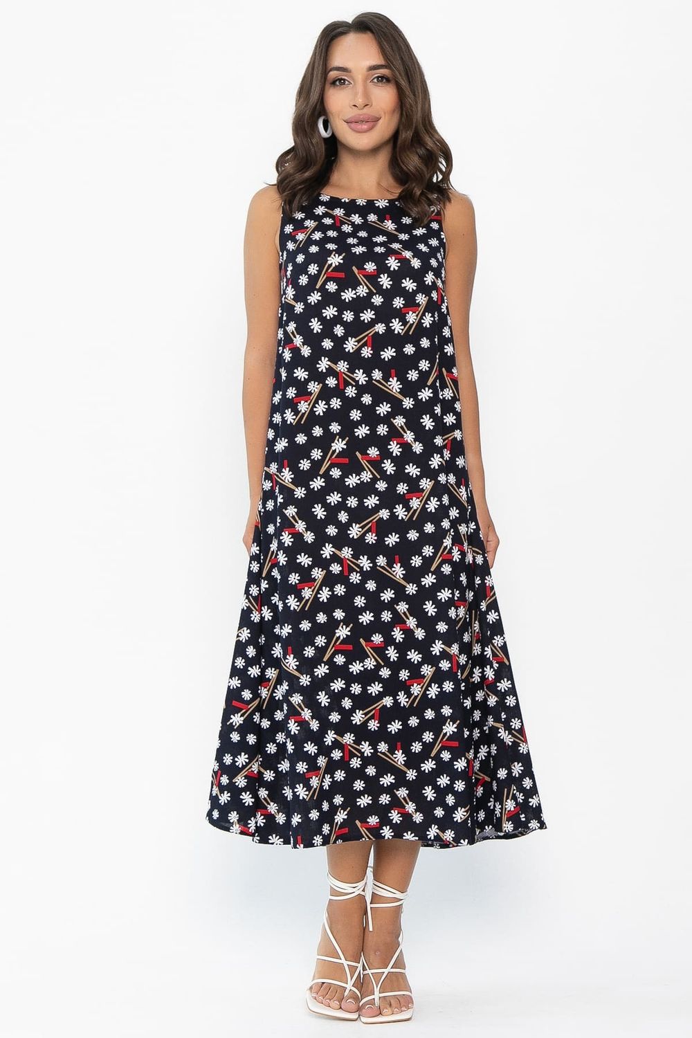 Сарафан Кампари (синий/цветы) П13995-10М LT Collection