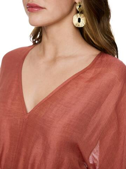 Marc Cain Платье из смеси льна и шелка