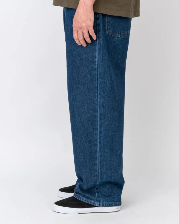 Джинсы Lucky темно-синие - фото 4