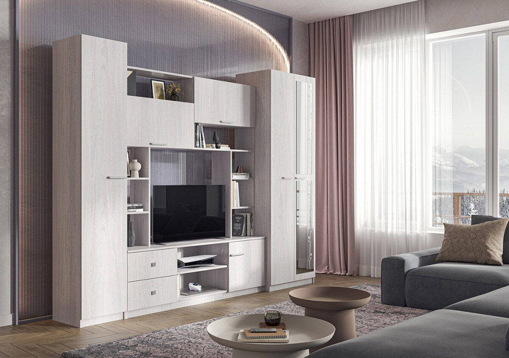 Марта-М Гостиная Дуб анкор светлый / Дуб анкор светлый