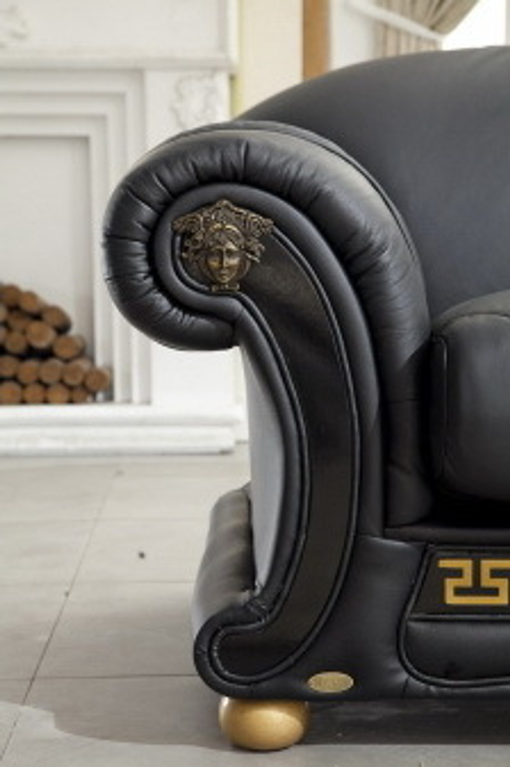 Диван-кровать Versace 3-х местный черный