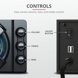 Акустическая система Trust 23644 2.1 активная проводная настольная игровая Ziva | Колонки