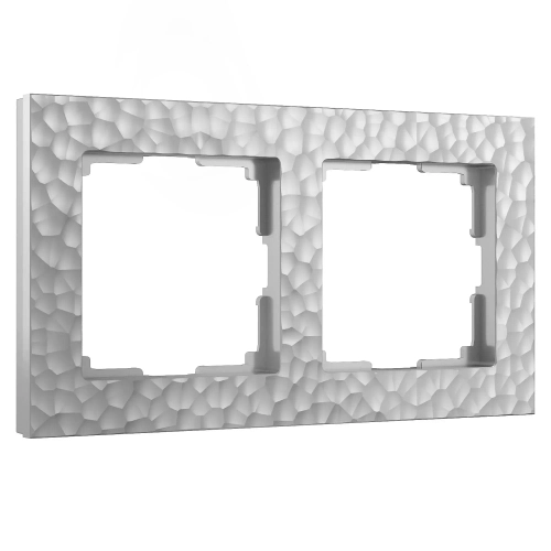 Рамка на 2 поста Hammer (серебряный) W0022406