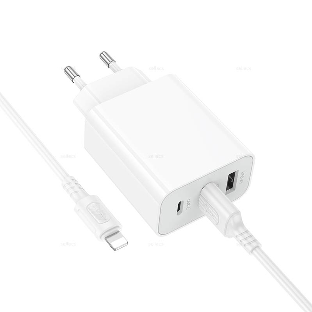Зарядное устройство на Lightning Borofone BA105A (white)