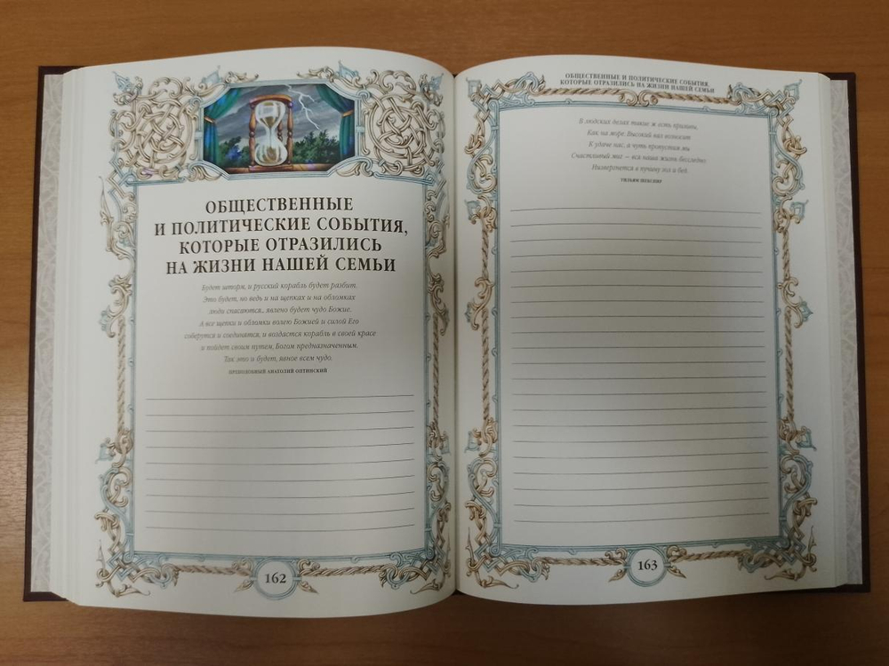 "Семейная летопись" Родословная книга в кожаном переплете
