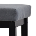 Табурет Оливия, стул деревянный 33х33 см из массива сосны с мягким сиденьем, черный