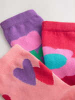 Носки хлопковые для девочки Next E99-468, 3 шт., Розовый, Фиолетовый