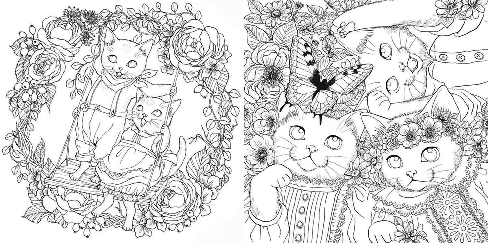 Nelco Neco. Four Seasons Story of Precious Cats. Coloring book