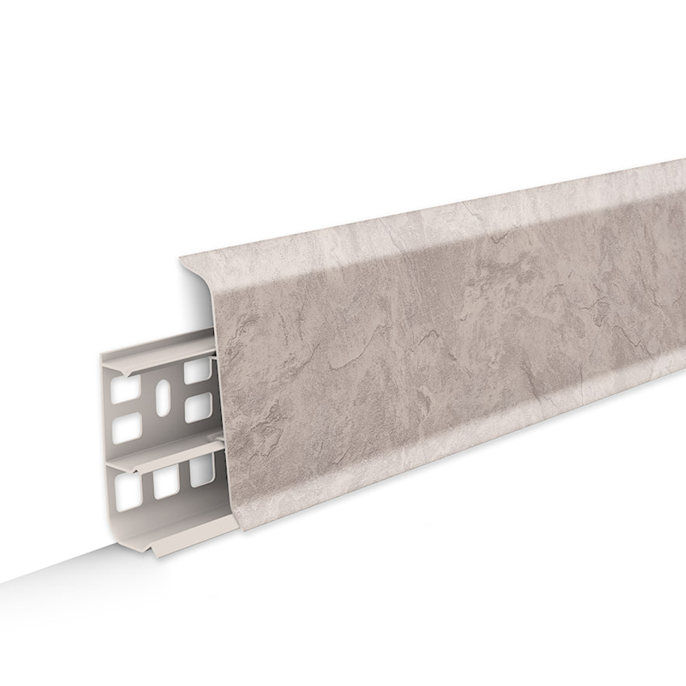 Плинтус напольный ПВХ "Деконика", 549 Лофт светло-бежевый 2200х55х21 мм