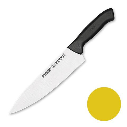 Нож поварской 21 см желтая ручка Pirge