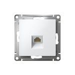 Розетка компьютерная 1-м AtlasDesign RJ45 кат.5E механизм бел. SE ATN000183