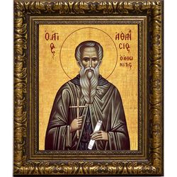 Афанасий Афонский преподобный игумен. Икона на холсте.