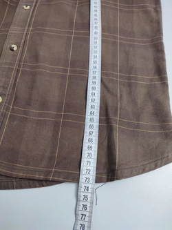 Рубашка темная в клетку 50-52 размер