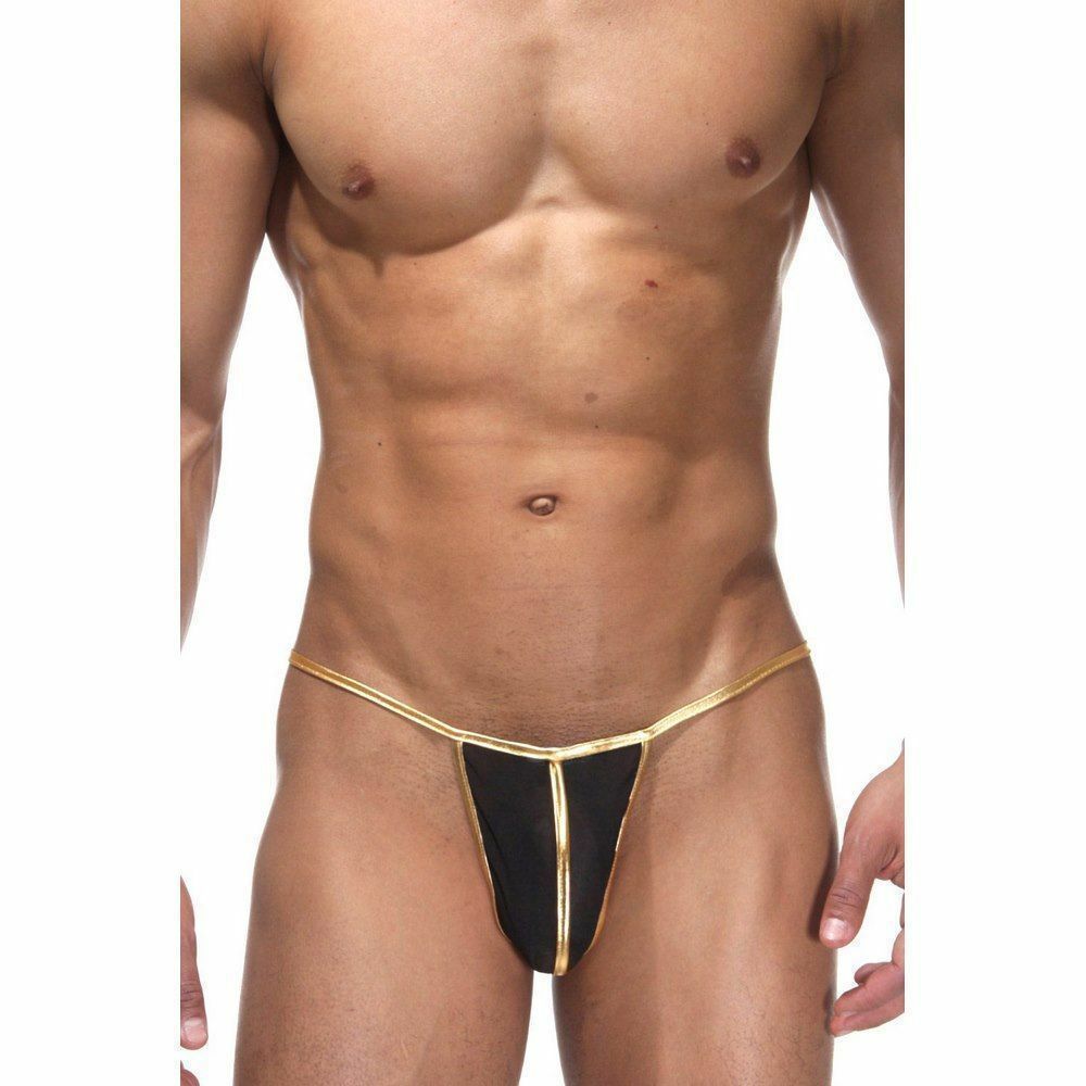 Мужские трусы стринги черные Cosmos Colors NB01BG