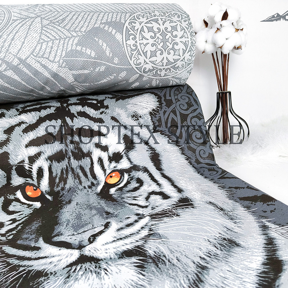 Поплин &quot;Тигры&quot; | ш.220 см | 115 г/м² | хлопок-100%