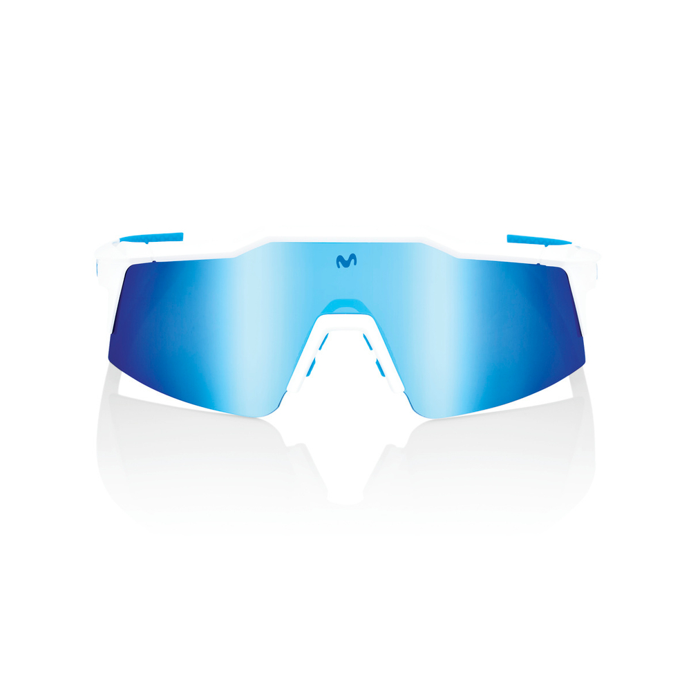 Спортивные очки с диоптриями 100% Speedcraft SL / Movistar Team White / HiPER Blue Multilayer Mirror Lens