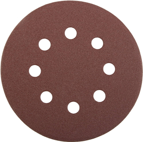 Круг STAYER ″PROFI″ из абразивной бумаги на велкро основе, 8 отв., P80, 125мм, 5шт