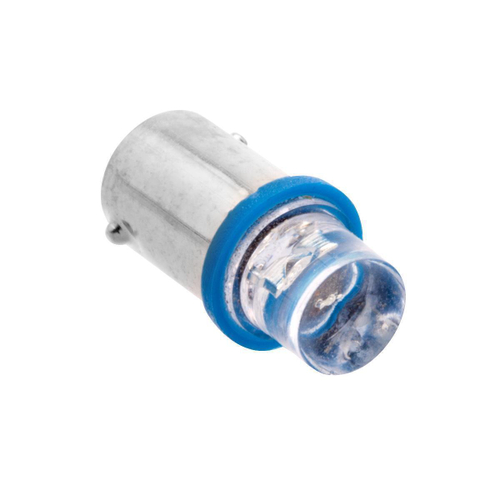 Лампа светодиодная 12V 4W металлический цоколь синий 1 LED 10 шт. Маяк