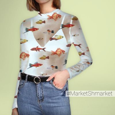 Лонгслив с принтом 