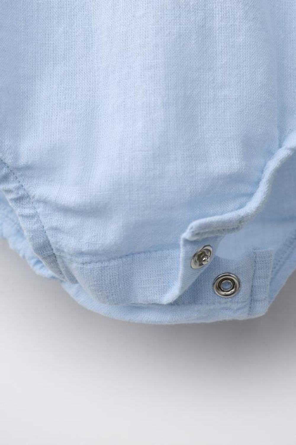 ZARA БОДИ ИЗ ХЛОПКА И ЛЬНА, СИНИЙ