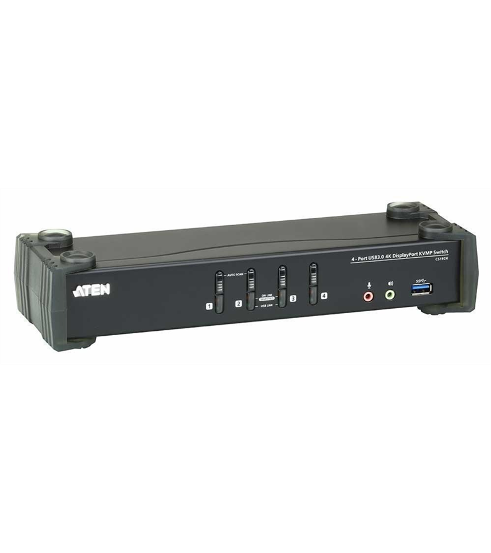 Квм переключатель ATEN 4P USB 4K DP/F. Audio KVMP/USB3.0 Switch