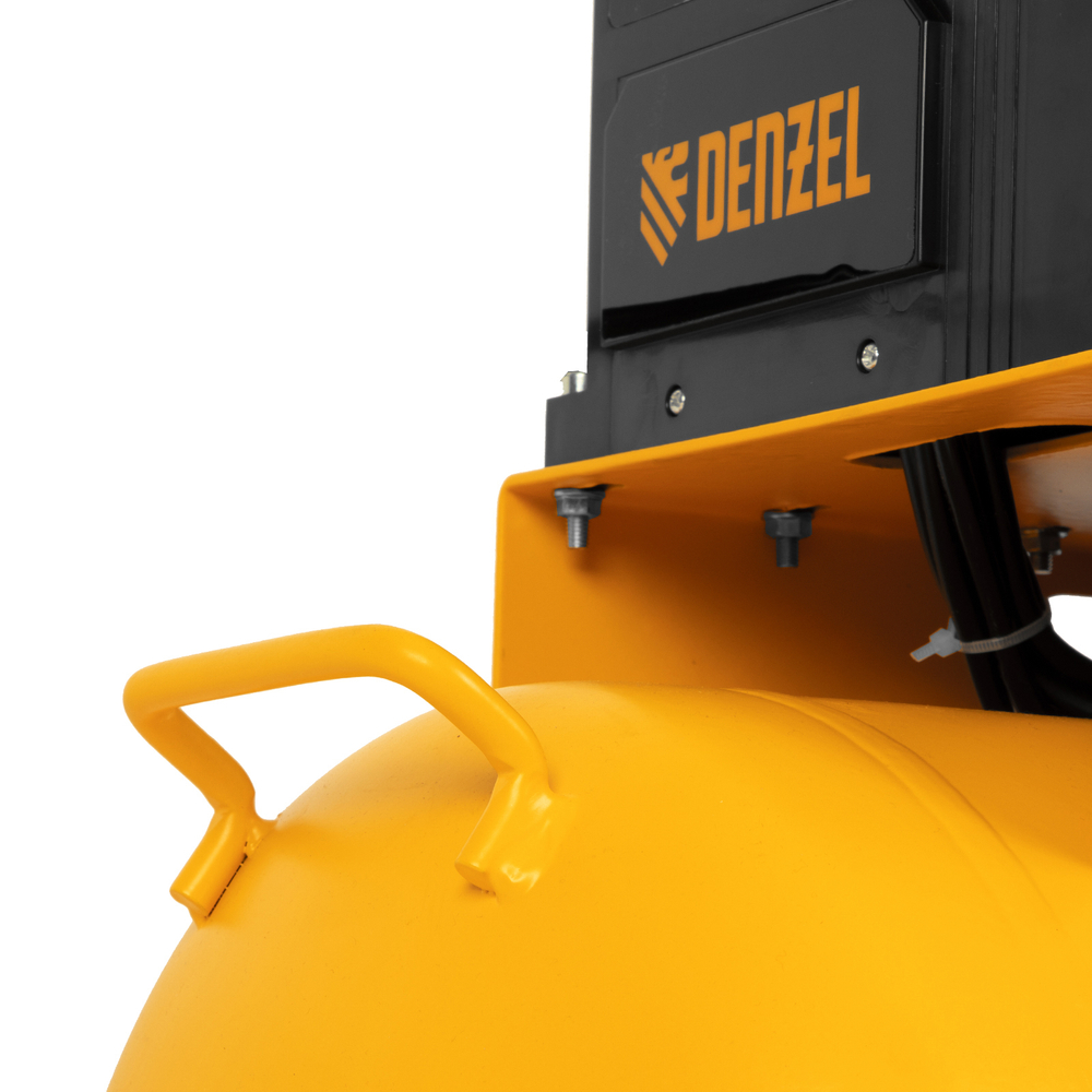 Компрессор безмасляный, малошумный DLS 3300/100, 3300 Вт,3x1100, 100 л, 570 л/мин ,блок управления Denzel