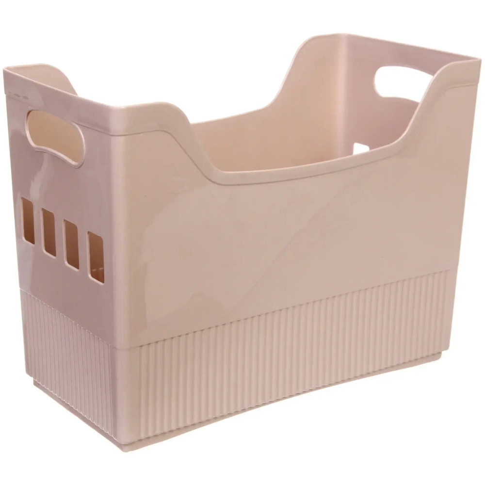 Органайзер - лоток для хранения на колесиках «ИДЕАДОМА», цвет бежевый, 33.6*17.2*25.2см