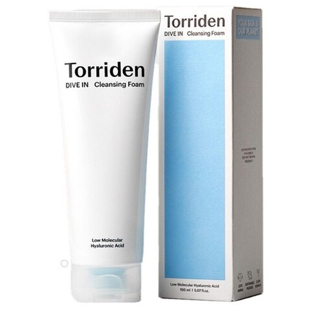 TORRIDEN Пенка для умывания с гиалуроновой кислотой Dive-In Low Molecular Hyaluronic Acid Cleansing Foam, 150ml.