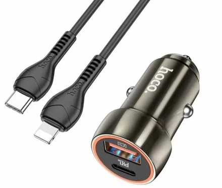 Автомобильное зарядное устройство Hoco Z46A Output USB+Type-C 18W