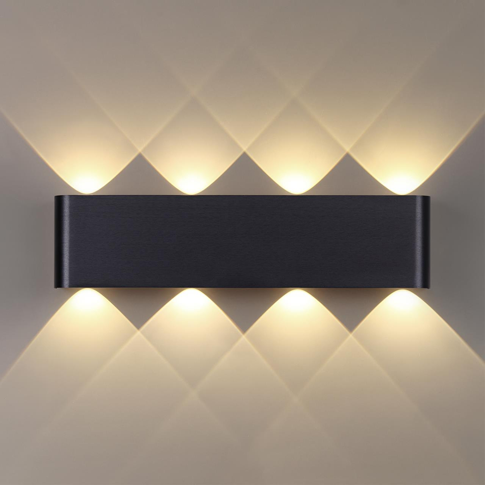7191/8WL HIGHTECH ODL27 Настенный светильник черный браш./металл IP20 LED 8W 3000K 220V MAGNUM