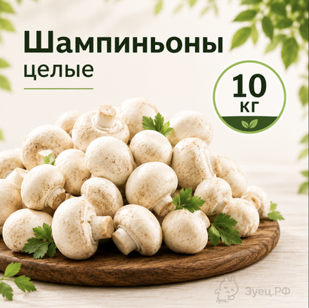 Шампиньоны целые быстрозамороженные 10 кг