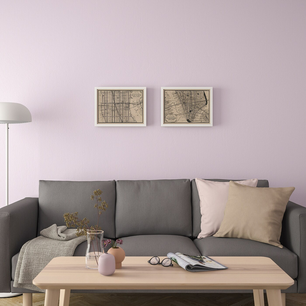 IKEA BILD  (ИКЕА БИЛД)  -  Плакат, карты Манхэттена, 40x30 см
