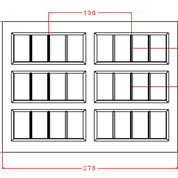 934-у | Форма для шоколадных изделий &quot;Дубайская мини&quot; (275*205 мм)